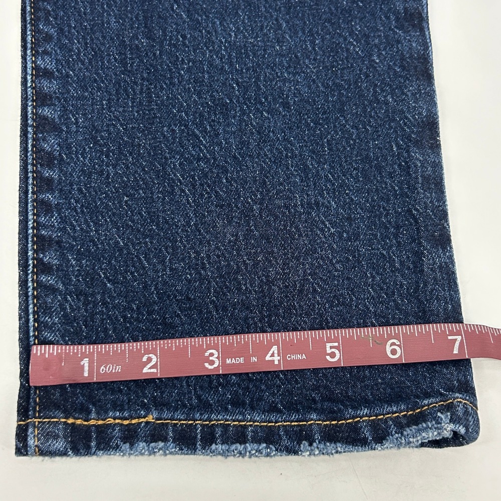 Levi's 501 Original Cropped Jeans Womens 29 Dark Wash Distressed High Rise NEW - Picture 13 of 14